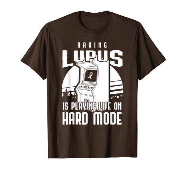 

having lupus is playing life on hard mode t-shirt, White;black