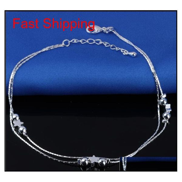 

new 925 sterling sliver ankle bracelet for women foot jewelry inlaid zircon anklets bracelet on a leg p qylrqw bdehome, Red;blue