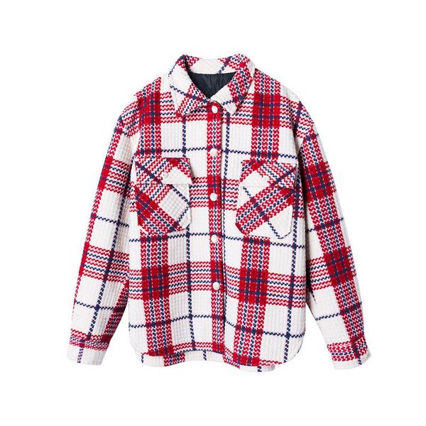 

women's jackets woolen cloth coat style 2021 korean-style winter students mid-length thick plaid wool, Black;brown