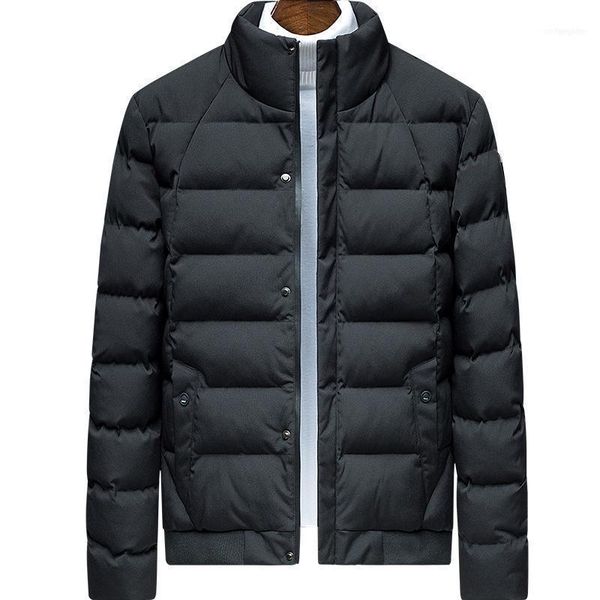 

men's jackets winter jacket men 2021 brand quilted stand collar cotton padded warm coats parkas outerwear clothing1, Black;brown