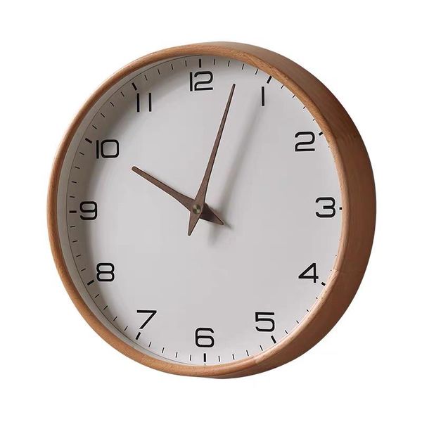 Настенные часы скандинавские сплошные деревянные часы современный дизайн гостиная японская тихое металлическое золото часы для дома декор Duvar Saati Идеи подарков