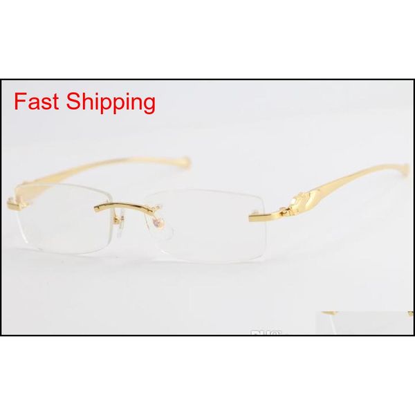 

5102338 gold rimless leopard series eyeglasses women fashion eyewear with box c decor qylgas bdetoys, Blue
