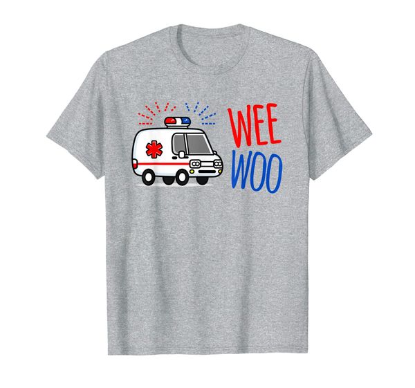 

wee woo amr emt amr paramedic tee shirt for men women funny, White;black