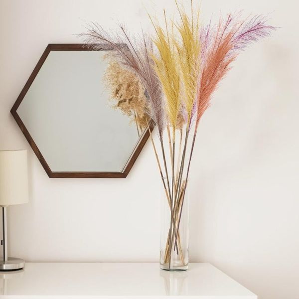 

decorative flowers & wreaths artificial long branch reed faux pampas grass large pe korean pastoral wedding home decoration simulation bouqu