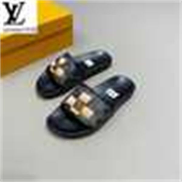 

35-46 designer luxury women and sandals men sandals slippers slides sneakers loafers hyai, Black