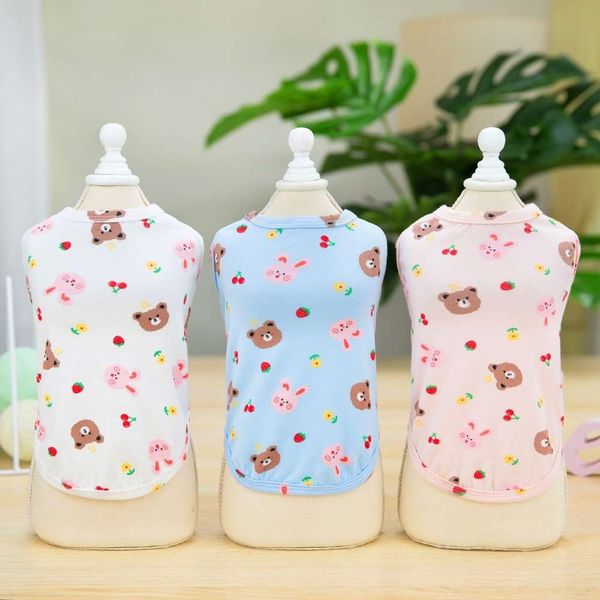 

pet spring and summer pet dog clothing rabbit bear vest
