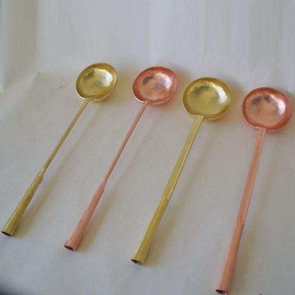 

spoons 1 pc handmade pure copper/brass water scoop soup spoon restaurant home use s/l