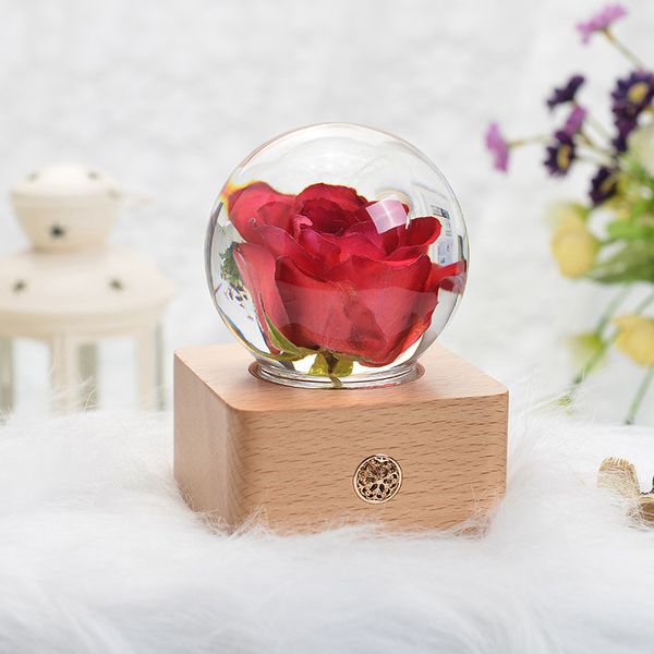 

creative crystal ball valentine's day birthday decoration gift night light birthday gift dandelion resin decoration