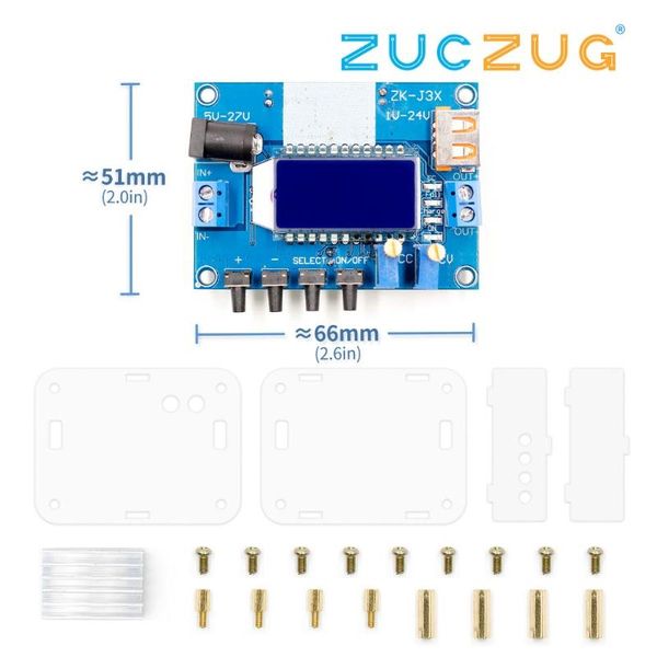 

integrated circuits high precision dc buck converter cc cv power module 1-24v 3a adjustable regulated supply capacity voltmeter ammeter