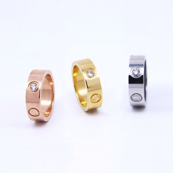 

fashion screw ring rings jewelry for women men titanium steel alloy love woman gold silver rose never fade not allergic