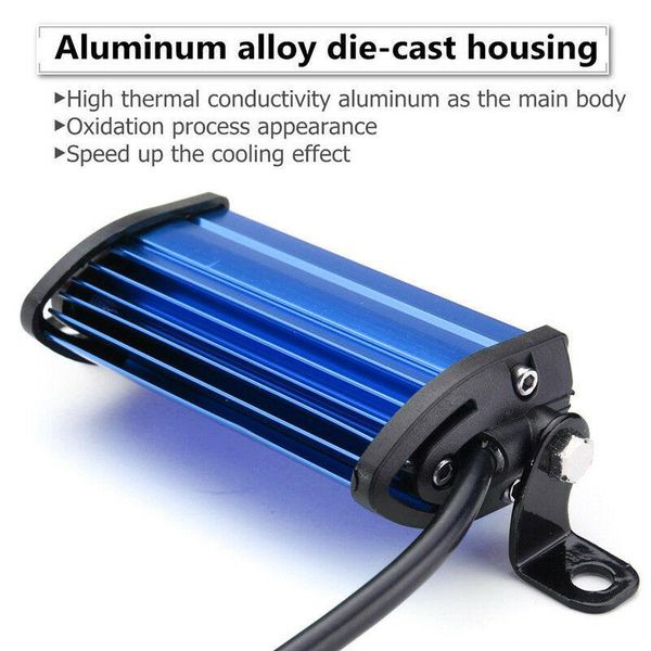 

working light ultra-thin work bar 12v 4 inch 6500k atv lamp motorcycle offroad