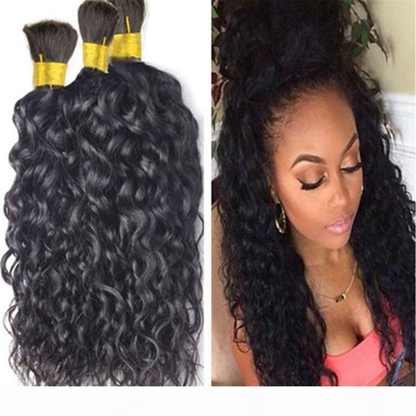 

wholesale 300gram natural wave bulk hair, Black