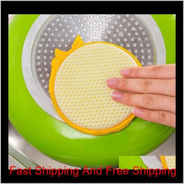 

ale colored round shaped double side non stick oil kitchen sponge dish scrubbers pads washing cleaning qylxyv fivegarden