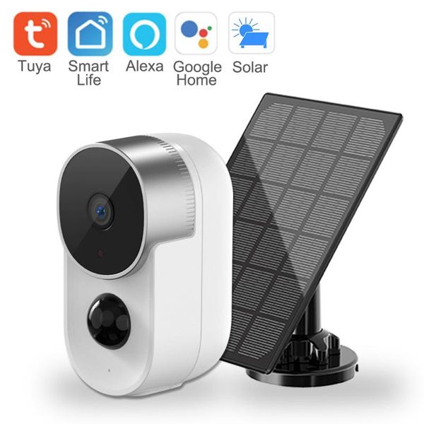 

cameras ip camera outdoor solar 10000mah battery surveillance with wifi night vision two way audio ai home security