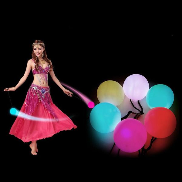 

accessories poi thrown balls bodybuilding portable supplies 1pc gym led glow equipment waterproof fitness toys belly dance