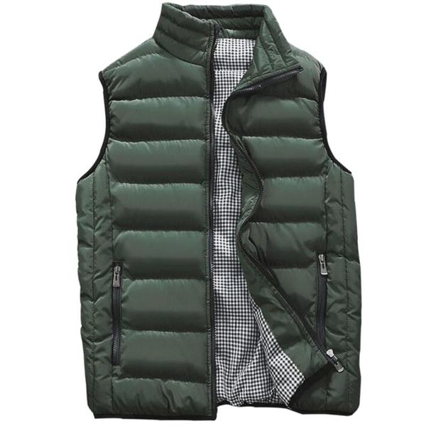

mens warm thick hooded coats mens vest sleeveless jacket men down vest male cotton-padded work waistcoat gilet homme, Black;white