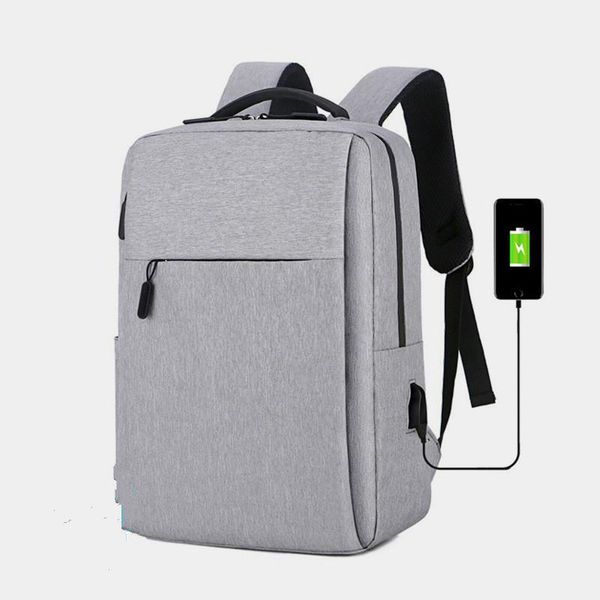 

backpack men lap15.6 inch usb charge notebook waterproof oxford black computer school bags male large capacity 2021