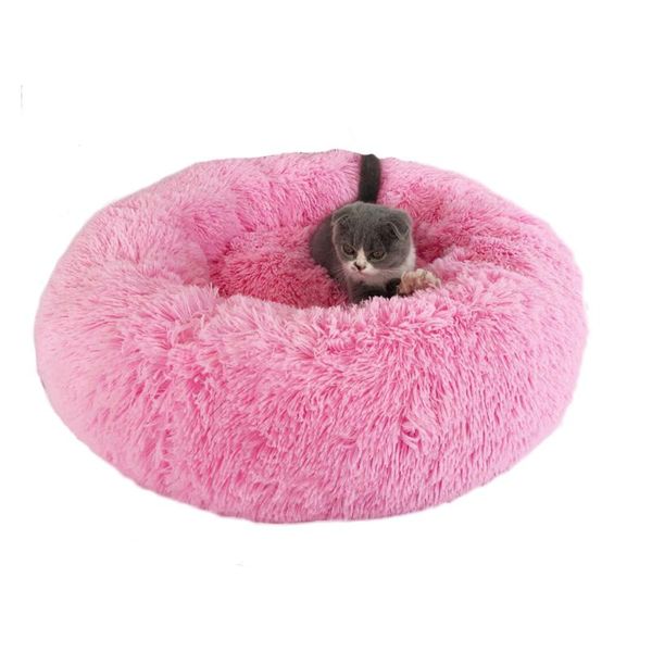 

pet cat dog deep sleep kennel bed pet donut bed for small medium dogs cats sofa soft&comfy dog house mattress round washable