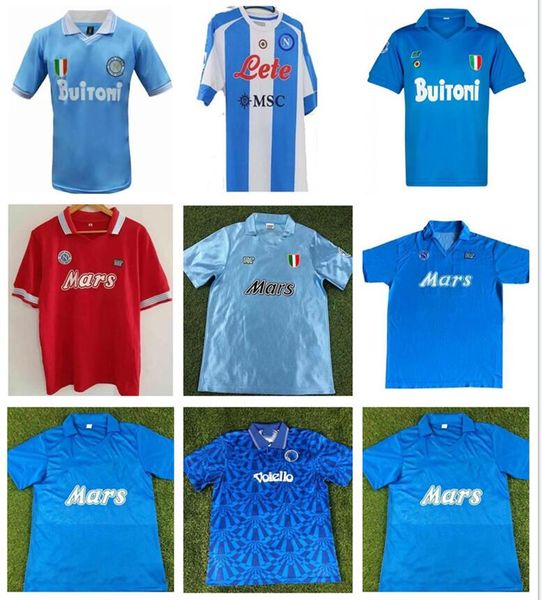 

napoli 1986 2021 retro maradona soccer jersey 87 88 91 92 zielinski hamsik insigne naples vintage football milik, Black;yellow