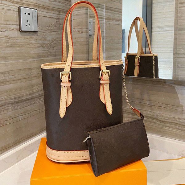 

printing flower bag bags shoulder women handbag plain old purse letter quality cowhide small trim high bucket leather wallet lianquan0 ppkw
