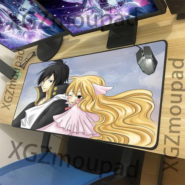 

mouse pads & wrist rests xgz large computer desk mat exquisite black lock edge fairy tail cute girl anime custom pad speed natural rubber no