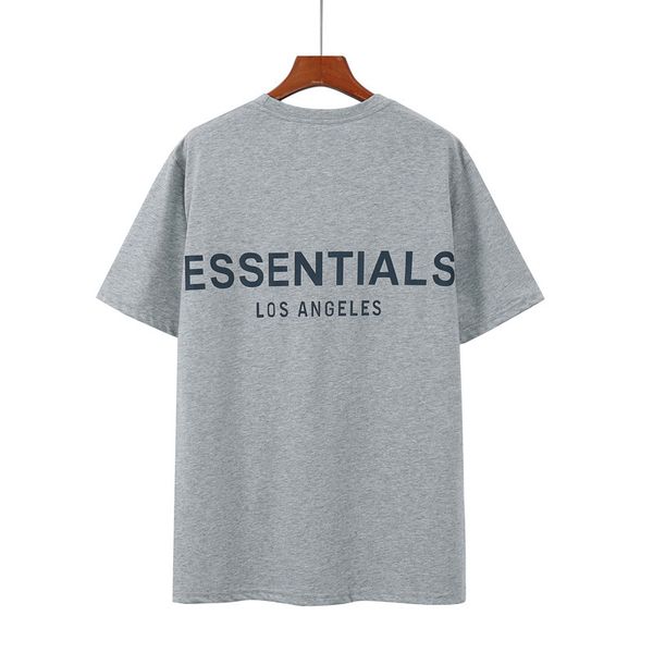 

fear of god essentials double line fog front and back reflective loose bf short sleeve t-shirt, White;black