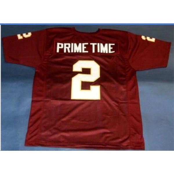 

goodjob men youth women vintage seminoles florida state #2 deion sanders football jersey size s-5xl or custom any name or number jersey, Black