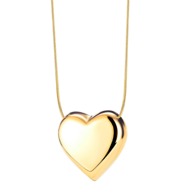 

chains 316l stainless steel big love minimalist cold wind 3d peach heart necklace collier acier inoxydable personaliser, Silver