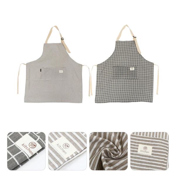 

2pcs adjustable chef apron wiping hands apron with pocket for women and men