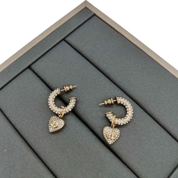 

special offer 70% off luxury jewelry dijia high version love inlaid fashion earrings women's jewelry factory, Golden