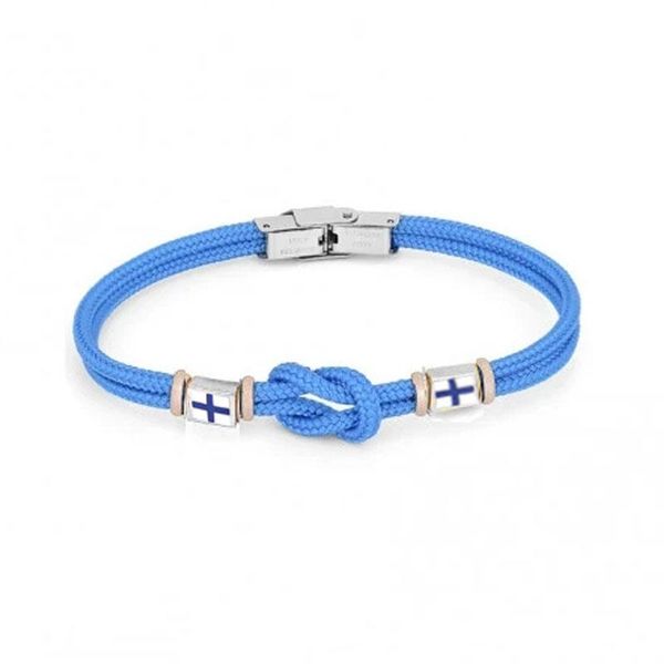 

tennis runda 2021 fashion stainless steel men enamel rope bracelet nylon string causual style, Golden;silver