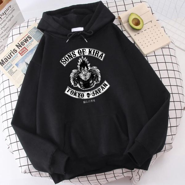 

men's hoodies & sweatshirts manga death note sons von kira drucken mann vintage casual hoody oversize sweatshirt herbst fleece sportswe, Black