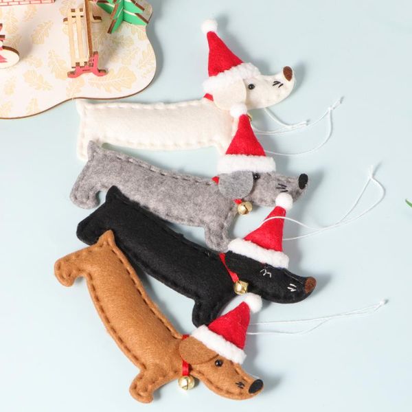 

christmas decorations 4pcs tree pendants unique exquisite creative dachshund dog shaped party supplies