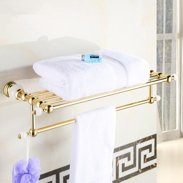 

towel racks bathroom shelves brass crystal rack gold shelf wall mounted holder hanger accessories