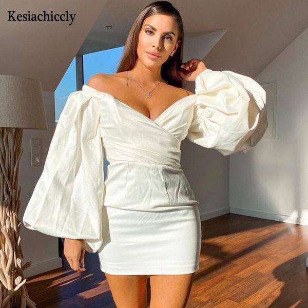 

kesiachiccly off shoulder backless dresses women autumn mini dress pink strapless bodycon night club party dress vestidos, Black;gray