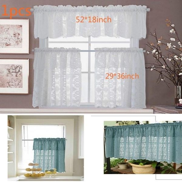

curtain & drapes ipcs lace window screen kitchen coffee short small wear