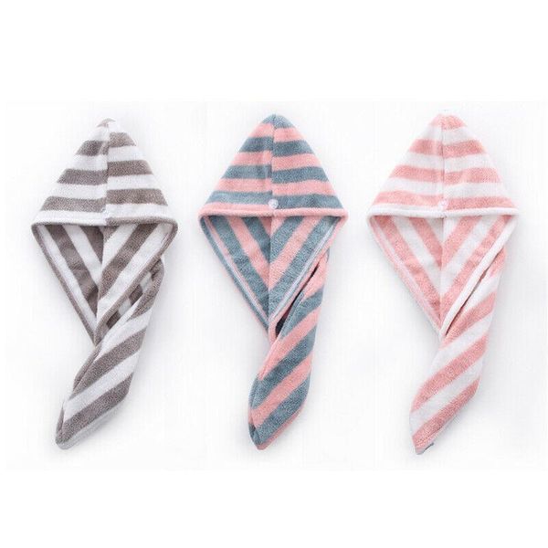 

towel microfiber bath hair dry quick drying lady soft shower cap hat for man turban head wrap bathing tools