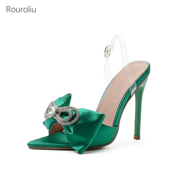 

dress shoes 2021 rhinestones bowknot thin high heel sandals women summer buckle strap stiletto pointed toe woman, Black