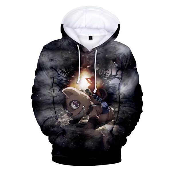 

men's hoodies & sweatshirts gleipnir anime shuichi kagaya 3d print fashion fall winer suit sportswear hooded women/men punk hip hop sty, Black