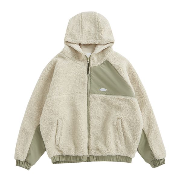 

patchwork 2021 new lambswool jacket men streetwear cardigan coats autumn winter cotton harajuku couple coat outwear khaki mens szrc, Black;brown