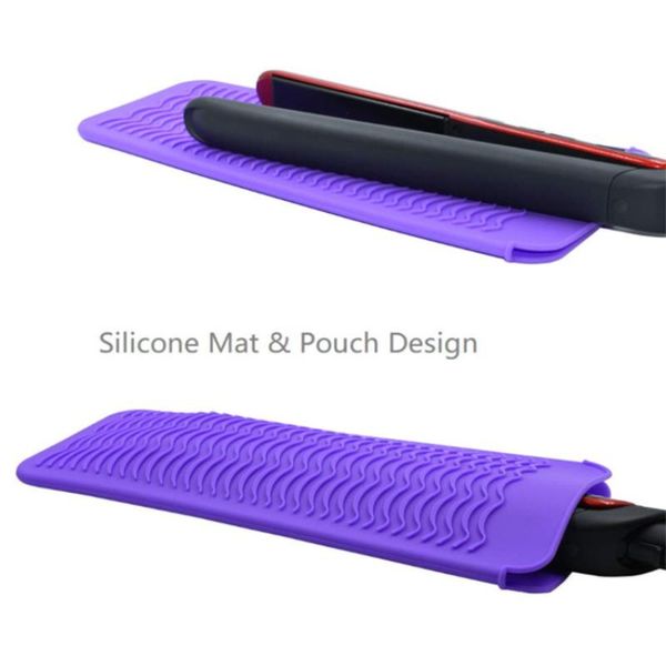 

storage bags hair straightener bag multifunctional silicone thermal insulation cover curler hairdressing portable high temperature