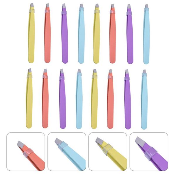 

eyebrow tools & stencils 16pcs stainless steel oblique mouth clip beauty tool