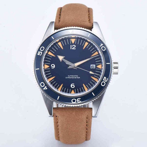 

new watch saffier waterproof glass 100m mechanical watch fashion luxury rvs automatic miyota8215 men's, Slivery;brown