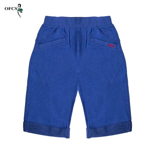 

shorts fashion summer children cotton for boys short toddler kids beach blue casual sports elastic waist pants 4-12old, Black