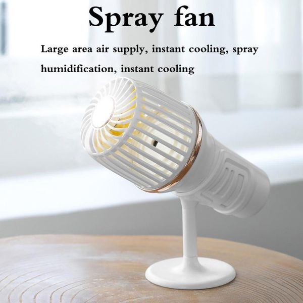 

electric fans creative microphone spray fan usb moisturizing portable handheld desksmall personal rechargeable home office summer