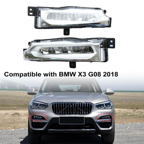 

car headlights abs led front fog light modified parts waterproof dust-proof professional dc12v bumper lamp compatible with x3 g08 2021