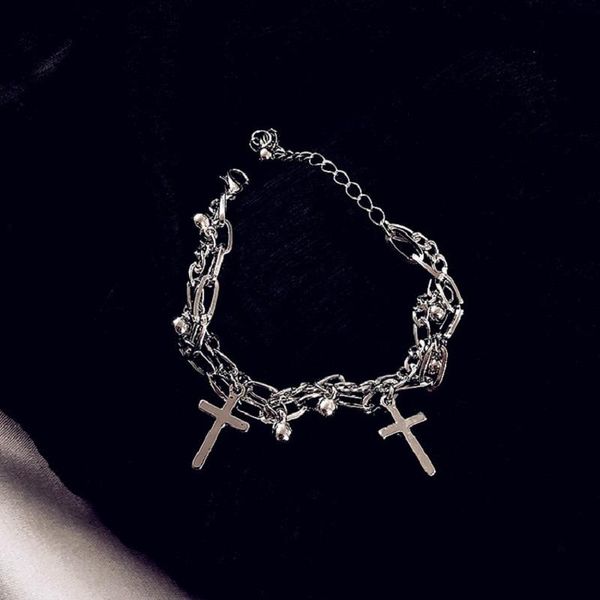 

charm bracelets kingdeng cross bracelet korean couple handwear punk wind jewelry friendship gifts for women personalized vintage, Golden;silver