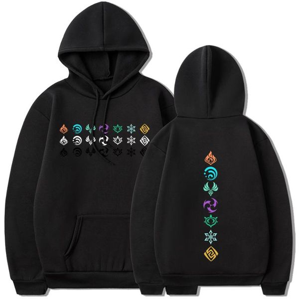 

men's hoodies & sweatshirts 2021 autumn genshin impact hooded sweater men women oversize fashion brand anime graphic customization clo, Black
