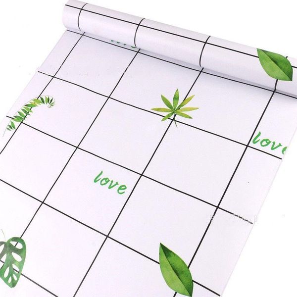 

wallpapers 10m arrival ins style wallpaper loft wall sticker green leaflet design papel de parede for in roll size 0.45*10m