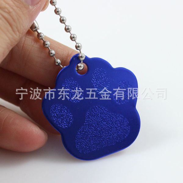 

big dog footprint aluminum pet tag